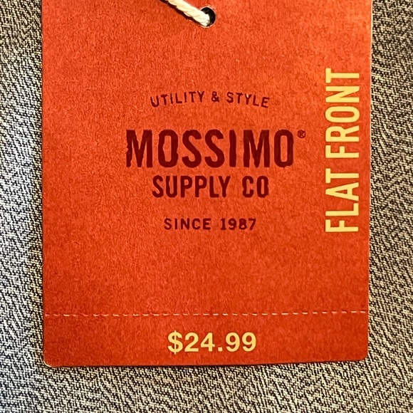 Mossimo Supply Co Blue-Grey Heather Flat Front Short 38W NWT - Picture 7 of 10